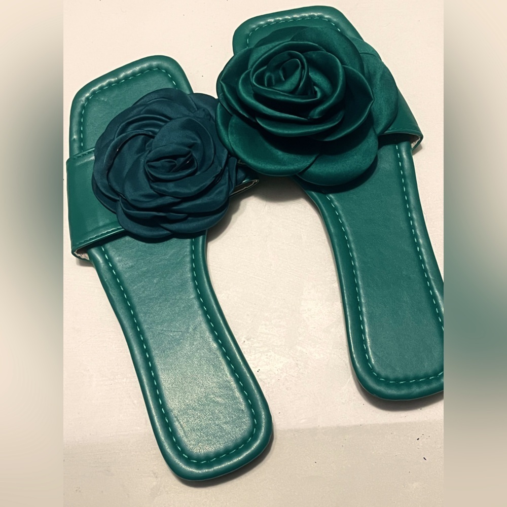 Summer New Flat Bottomed Flower Slippers Slip Resistant Women Shoes Sz 41 US 10 - Picture 3 of 5
